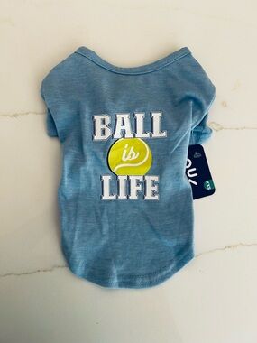 Ball is Life Blue T-Shirt for Dogs